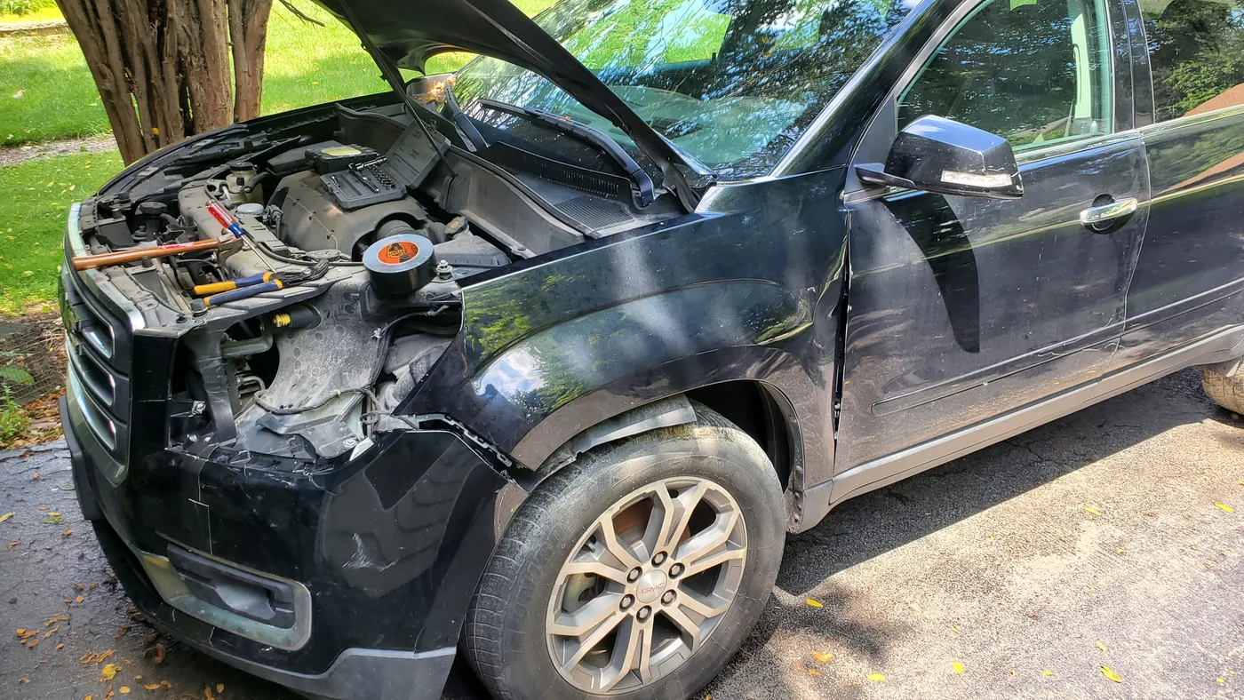 Front end damage